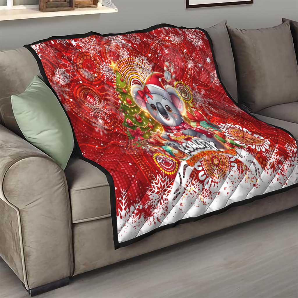 Koality Christmas Quilt Cute Aussie Koala Holiday - Wonder Print Shop