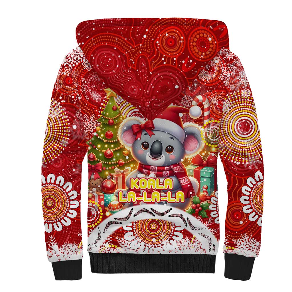 Koality Christmas Sherpa Hoodie Cute Aussie Koala Holiday - Wonder Print Shop