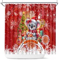 Koality Christmas Shower Curtain Cute Aussie Koala Holiday - Wonder Print Shop
