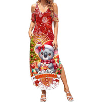 Koality Christmas Summer Maxi Dress Cute Aussie Koala Holiday - Wonder Print Shop
