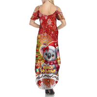 Koality Christmas Summer Maxi Dress Cute Aussie Koala Holiday - Wonder Print Shop