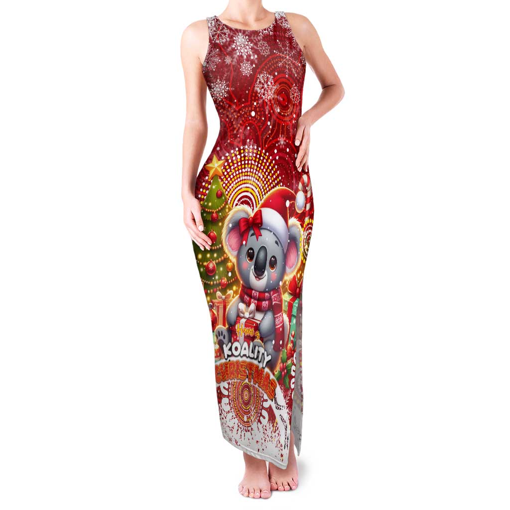 Koality Christmas Tank Maxi Dress Cute Aussie Koala Holiday - Wonder Print Shop