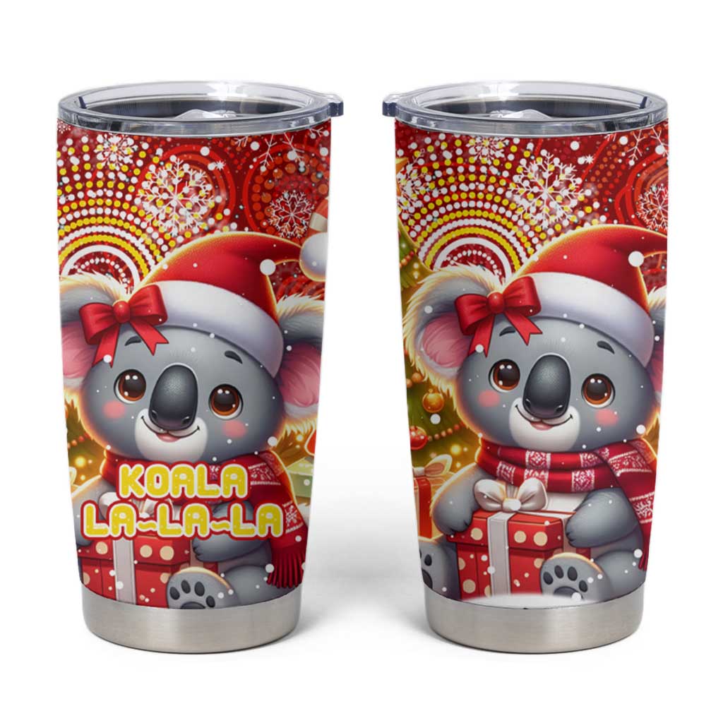 Koality Christmas Tumbler Cup Cute Aussie Koala Holiday - Wonder Print Shop