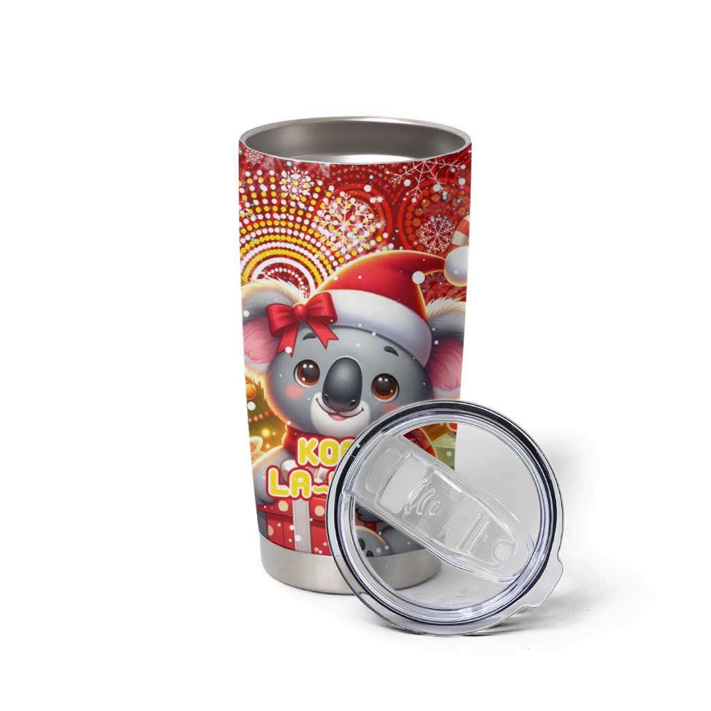 Koality Christmas Tumbler Cup Cute Aussie Koala Holiday - Wonder Print Shop