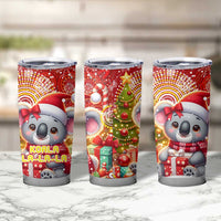 Koality Christmas Tumbler Cup Cute Aussie Koala Holiday - Wonder Print Shop