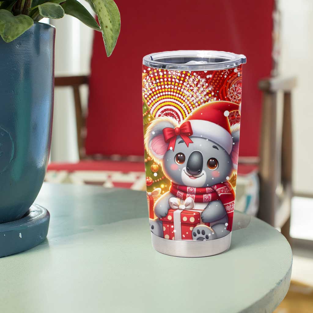 Koality Christmas Tumbler Cup Cute Aussie Koala Holiday - Wonder Print Shop