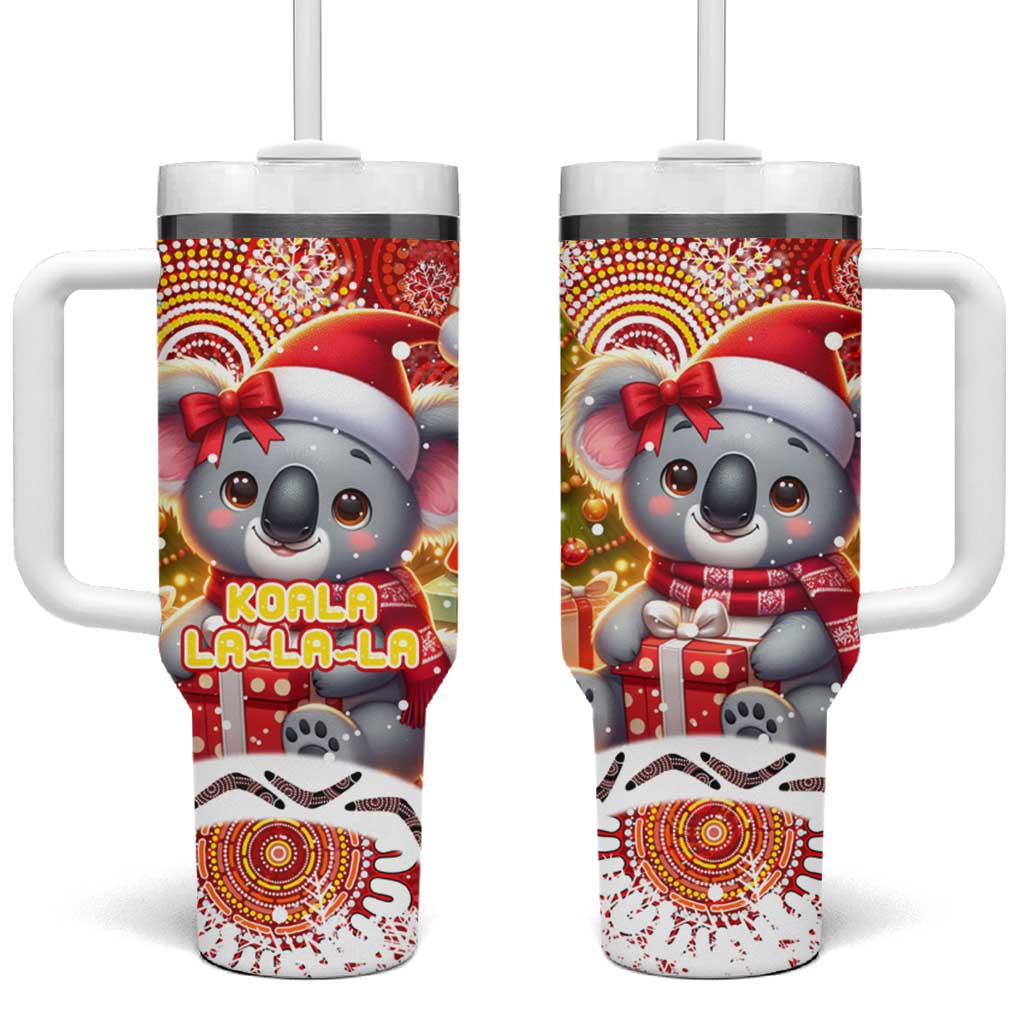 Koality Christmas Tumbler With Handle Cute Aussie Koala Holiday - Wonder Print Shop