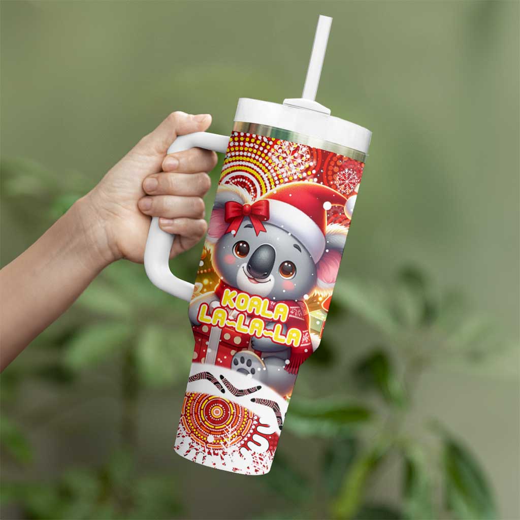 Koality Christmas Tumbler With Handle Cute Aussie Koala Holiday - Wonder Print Shop