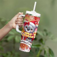 Koality Christmas Tumbler With Handle Cute Aussie Koala Holiday - Wonder Print Shop