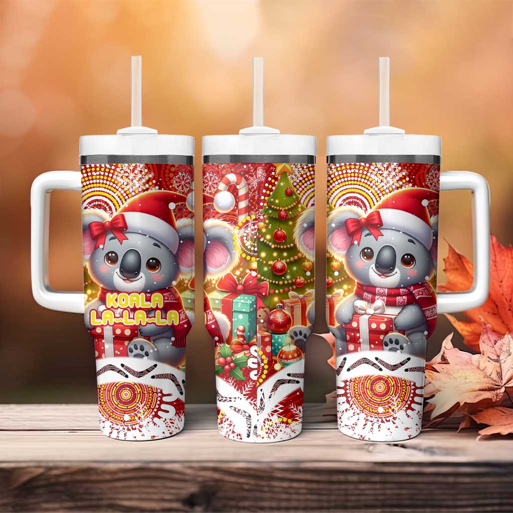 Koality Christmas Tumbler With Handle Cute Aussie Koala Holiday - Wonder Print Shop