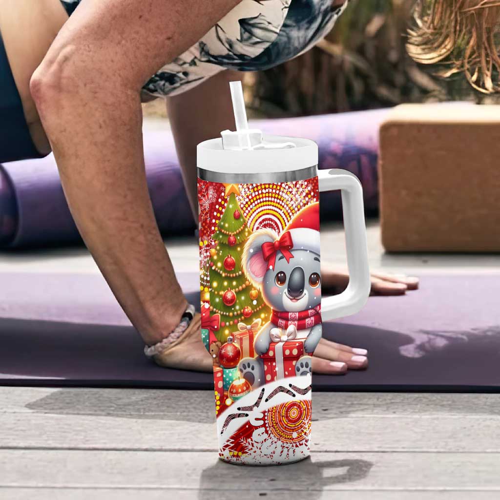 Koality Christmas Tumbler With Handle Cute Aussie Koala Holiday - Wonder Print Shop