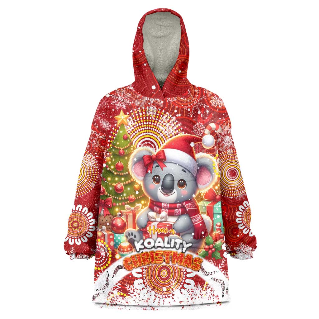 Koality Christmas Wearable Blanket Hoodie Cute Aussie Koala Holiday - Wonder Print Shop