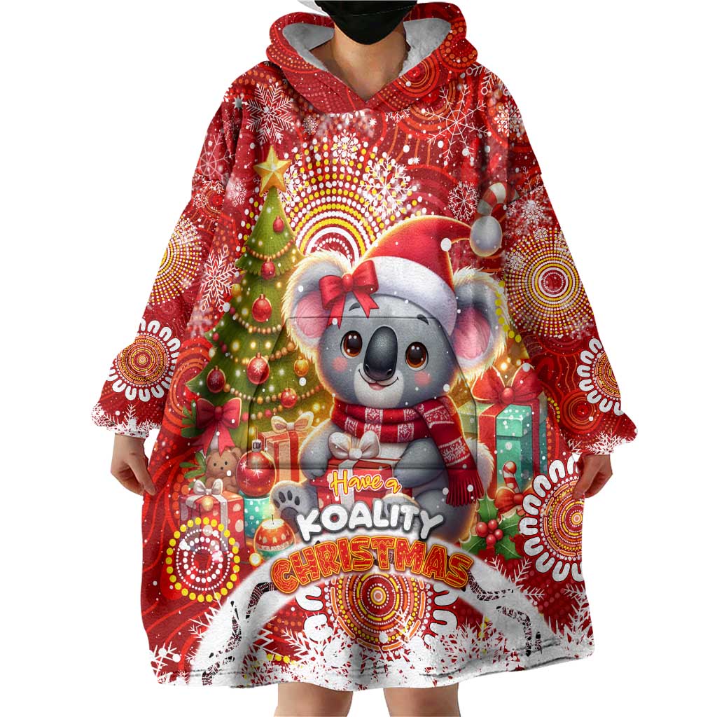 Koality Christmas Wearable Blanket Hoodie Cute Aussie Koala Holiday - Wonder Print Shop