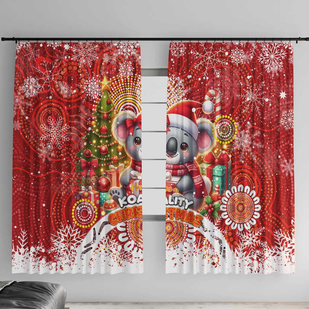 Koality Christmas Window Curtain Cute Aussie Koala Holiday - Wonder Print Shop