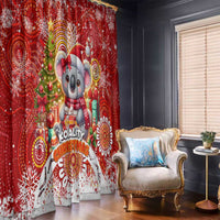 Koality Christmas Window Curtain Cute Aussie Koala Holiday - Wonder Print Shop