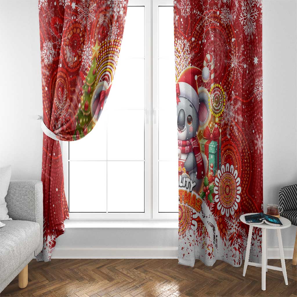 Koality Christmas Window Curtain Cute Aussie Koala Holiday - Wonder Print Shop