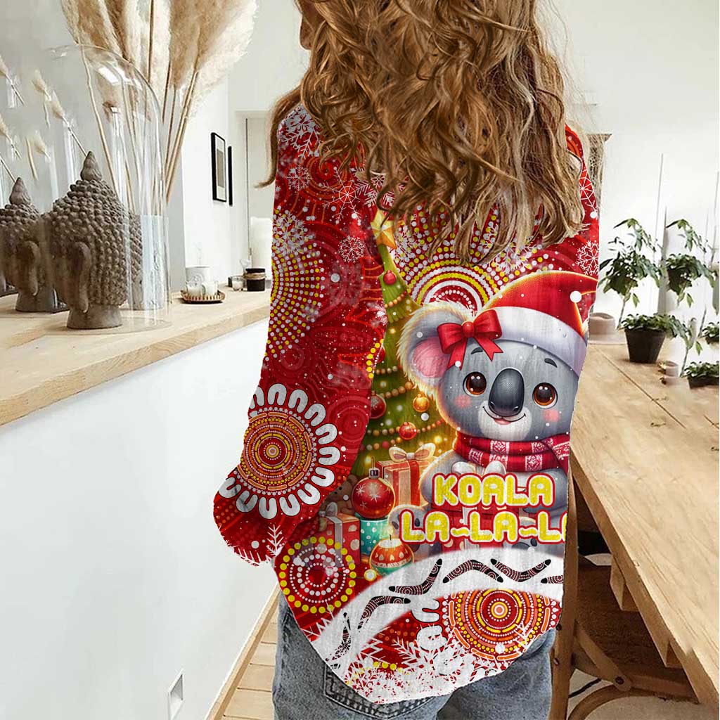 Koality Christmas Women Casual Shirt Cute Aussie Koala Holiday - Wonder Print Shop