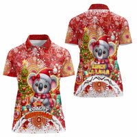 Koality Christmas Women Polo Shirt Cute Aussie Koala Holiday - Wonder Print Shop