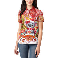 Koality Christmas Women Polo Shirt Cute Aussie Koala Holiday - Wonder Print Shop