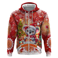 Koality Christmas Zip Hoodie Cute Aussie Koala Holiday - Wonder Print Shop