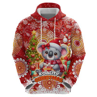 Koality Christmas Zip Hoodie Cute Aussie Koala Holiday - Wonder Print Shop