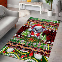 Koala Christmas Area Rug Australia Aboriginal Cute Santa Koalas - Wonder Print Shop