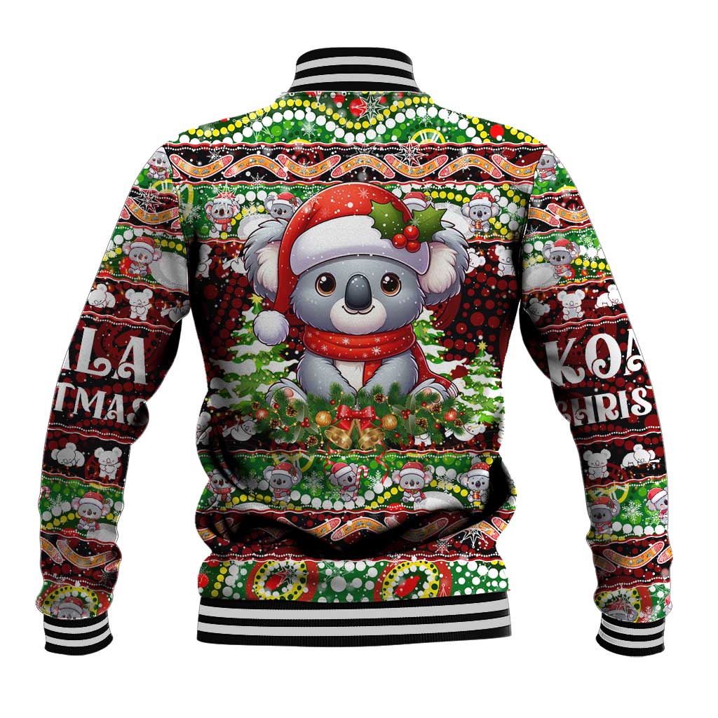 Koala Christmas Baseball Jacket Australia Aboriginal Cute Santa Koalas - Wonder Print Shop