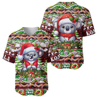 Koala Christmas Baseball Jersey Australia Aboriginal Cute Santa Koalas - Wonder Print Shop