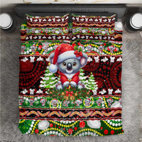 Koala Christmas Bedding Set Australia Aboriginal Cute Santa Koalas - Wonder Print Shop