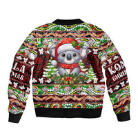 Koala Christmas Bomber Jacket Australia Aboriginal Cute Santa Koalas - Wonder Print Shop