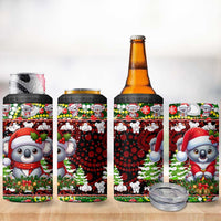 Koala Christmas 4 in 1 Can Cooler Tumbler Australia Aboriginal Cute Santa Koalas - Wonder Print Shop