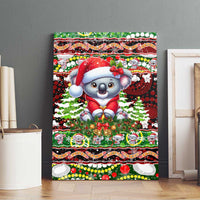 Koala Christmas Canvas Wall Art Australia Aboriginal Cute Santa Koalas - Wonder Print Shop
