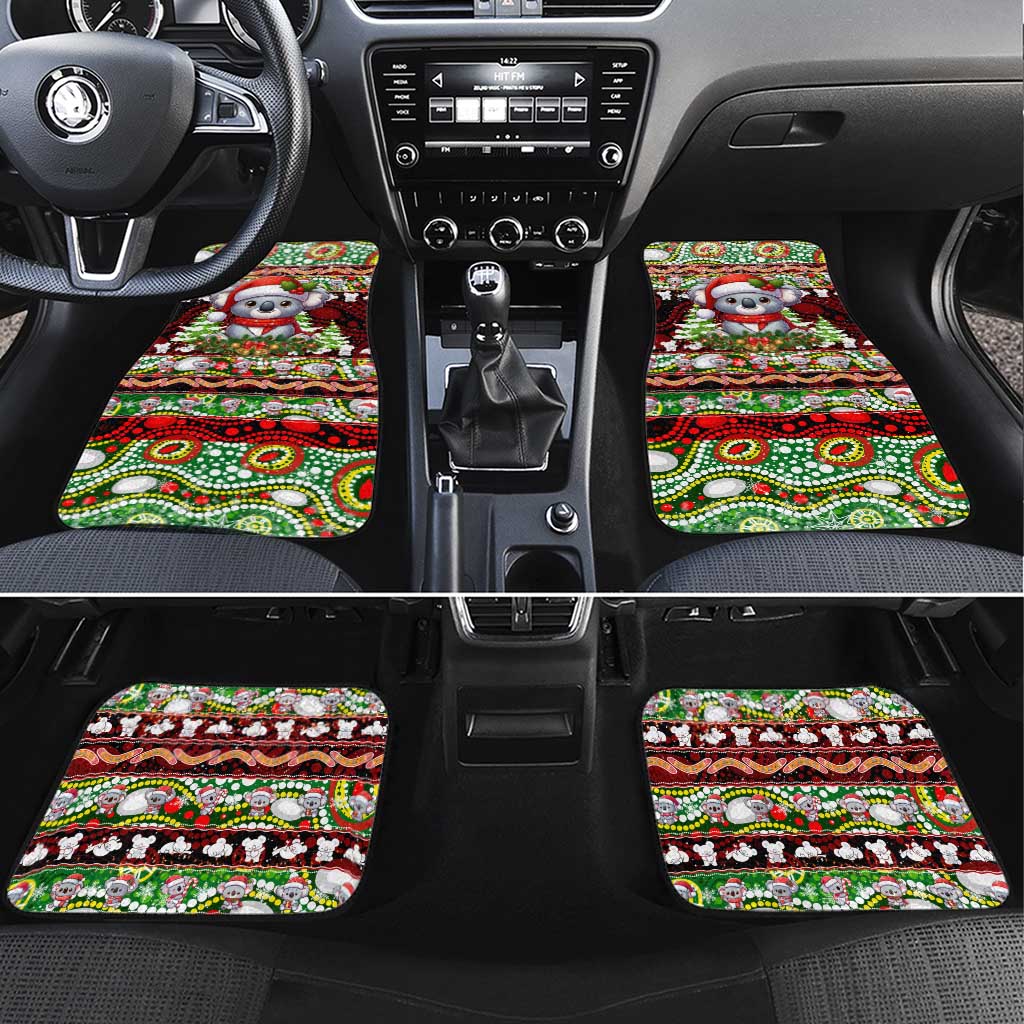 Koala Christmas Car Mats Australia Aboriginal Cute Santa Koalas - Wonder Print Shop