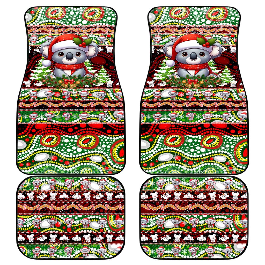 Koala Christmas Car Mats Australia Aboriginal Cute Santa Koalas - Wonder Print Shop