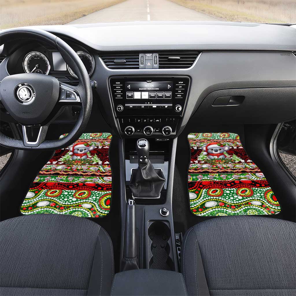 Koala Christmas Car Mats Australia Aboriginal Cute Santa Koalas - Wonder Print Shop