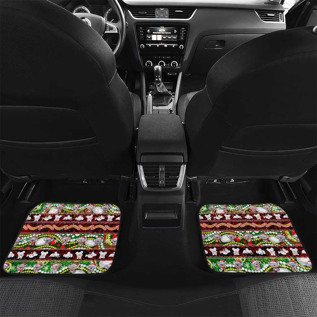 Koala Christmas Car Mats Australia Aboriginal Cute Santa Koalas - Wonder Print Shop