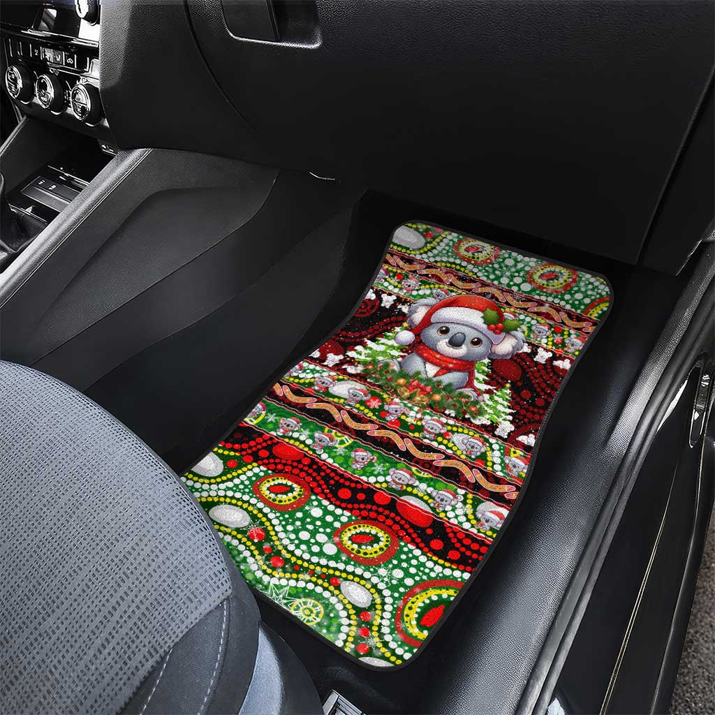 Koala Christmas Car Mats Australia Aboriginal Cute Santa Koalas - Wonder Print Shop