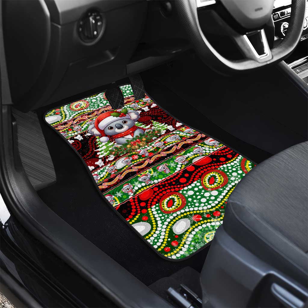 Koala Christmas Car Mats Australia Aboriginal Cute Santa Koalas - Wonder Print Shop