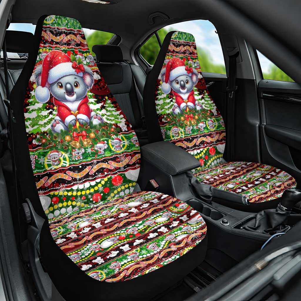 Koala Christmas Car Seat Cover Australia Aboriginal Cute Santa Koalas - Wonder Print Shop