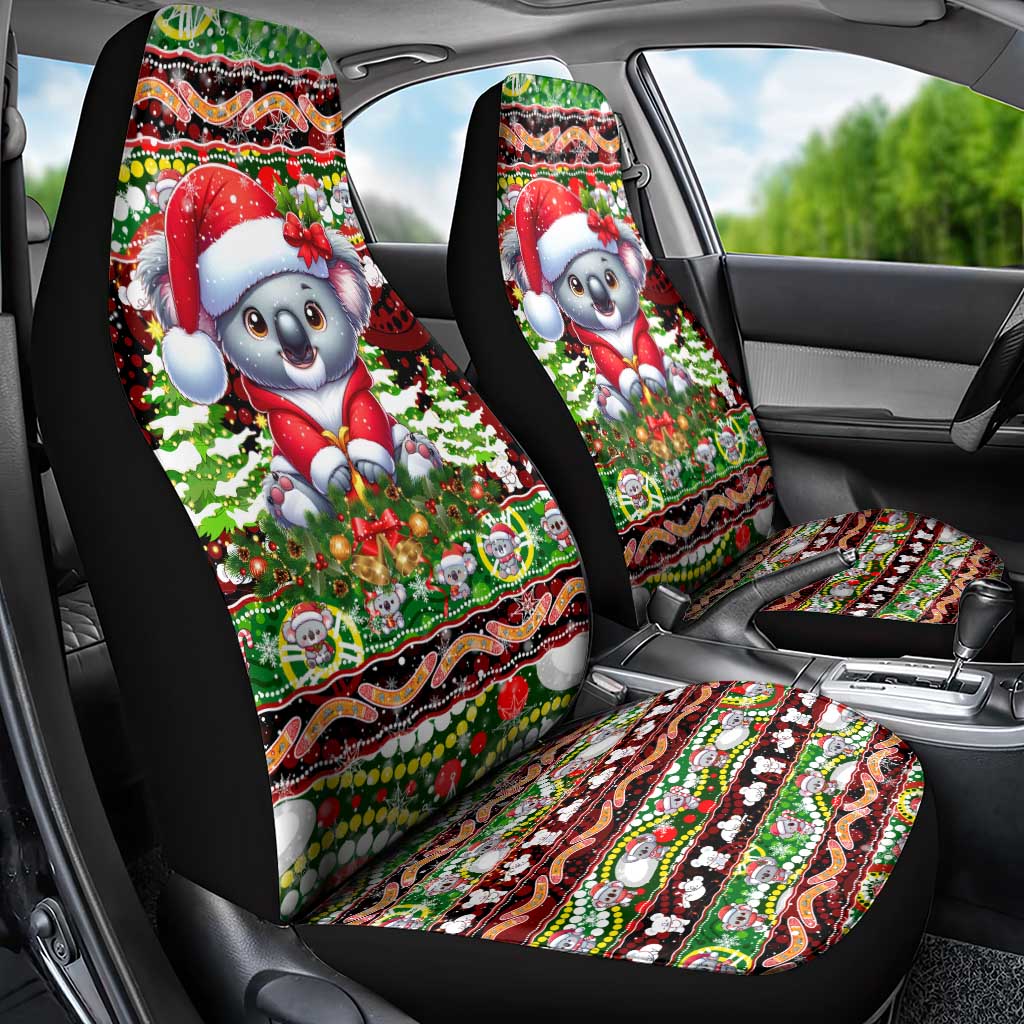 Koala Christmas Car Seat Cover Australia Aboriginal Cute Santa Koalas - Wonder Print Shop