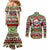 Koala Christmas Couples Matching Mermaid Dress and Long Sleeve Button Shirt Australia Aboriginal Cute Santa Koalas - Wonder Print Shop
