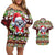 Koala Christmas Couples Matching Off Shoulder Short Dress and Hawaiian Shirt Australia Aboriginal Cute Santa Koalas - Wonder Print Shop
