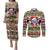 Koala Christmas Couples Matching Puletasi and Long Sleeve Button Shirt Australia Aboriginal Cute Santa Koalas - Wonder Print Shop