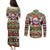 Koala Christmas Couples Matching Puletasi and Long Sleeve Button Shirt Australia Aboriginal Cute Santa Koalas - Wonder Print Shop