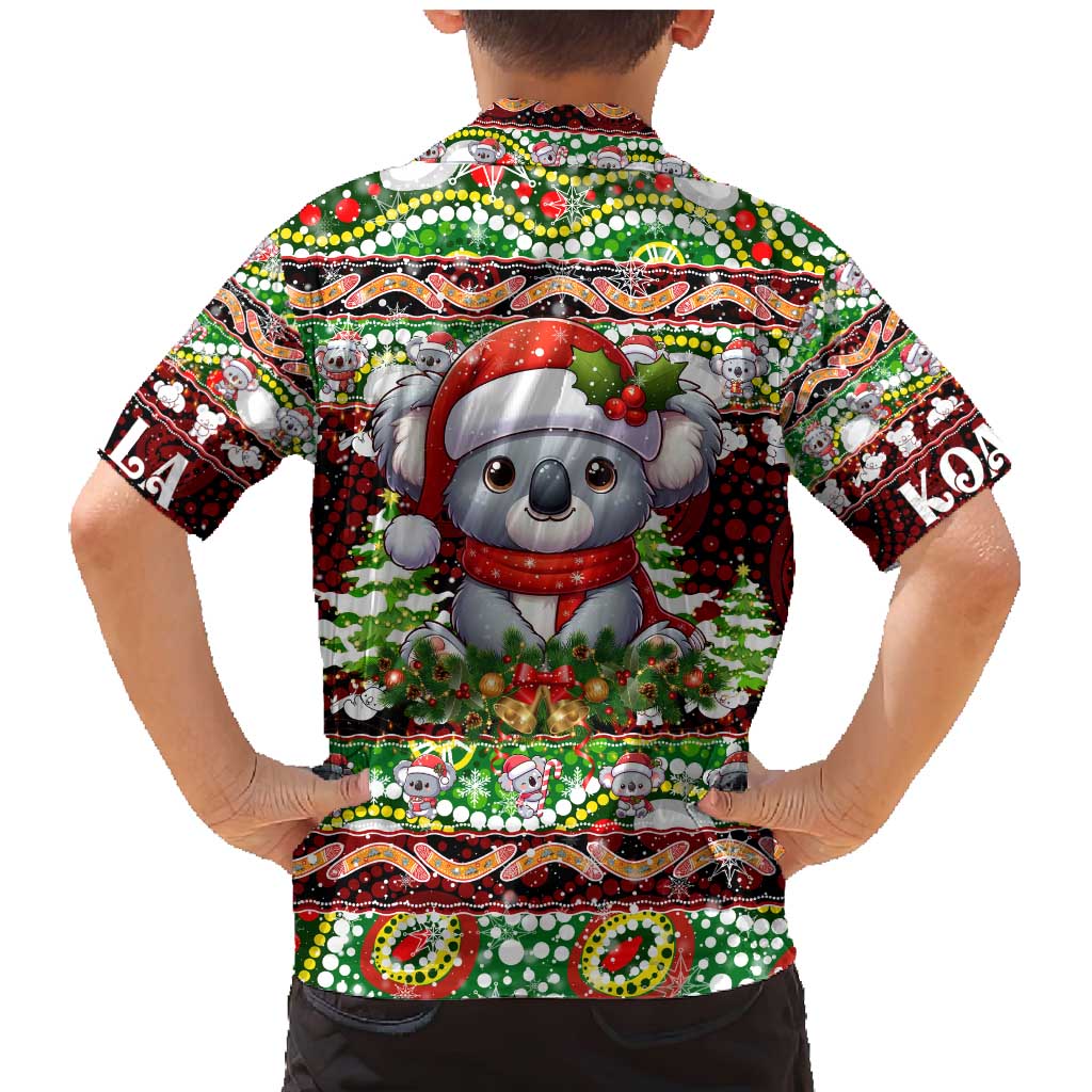 Koala Christmas Family Matching Mermaid Dress and Hawaiian Shirt Australia Aboriginal Cute Santa Koalas - Wonder Print Shop