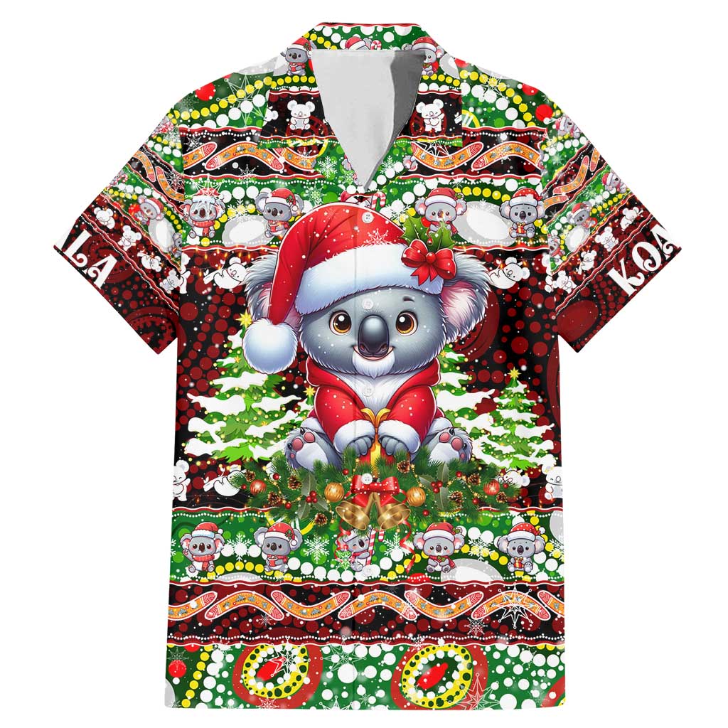 Koala Christmas Family Matching Mermaid Dress and Hawaiian Shirt Australia Aboriginal Cute Santa Koalas - Wonder Print Shop
