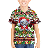 Koala Christmas Family Matching Mermaid Dress and Hawaiian Shirt Australia Aboriginal Cute Santa Koalas - Wonder Print Shop