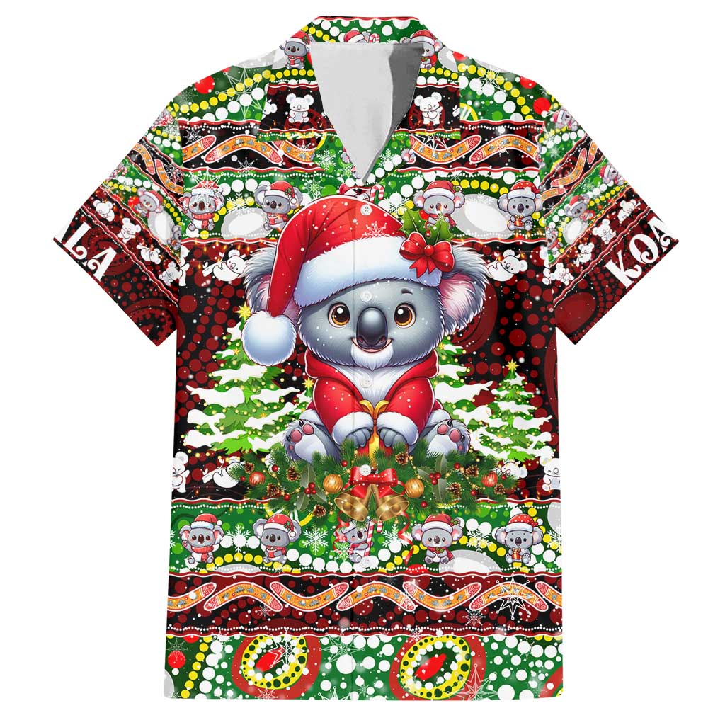 Koala Christmas Family Matching Summer Maxi Dress and Hawaiian Shirt Australia Aboriginal Cute Santa Koalas - Wonder Print Shop