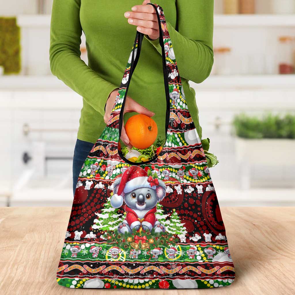 Koala Christmas Grocery Bag Australia Aboriginal Cute Santa Koalas - Wonder Print Shop