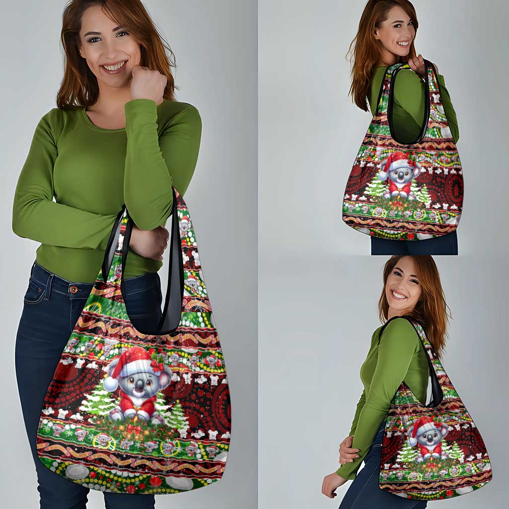 Koala Christmas Grocery Bag Australia Aboriginal Cute Santa Koalas - Wonder Print Shop
